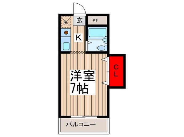 パシフィックコ－ポ１の物件間取画像